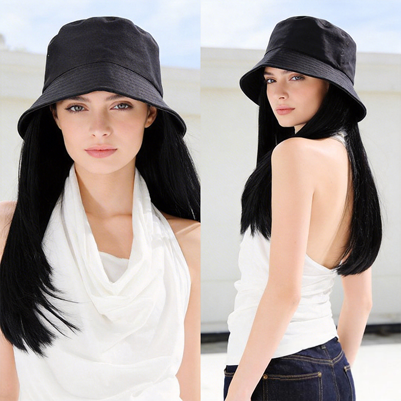 Bucket Hat Women - Chapéu Bucket Preto com Proteção Solar