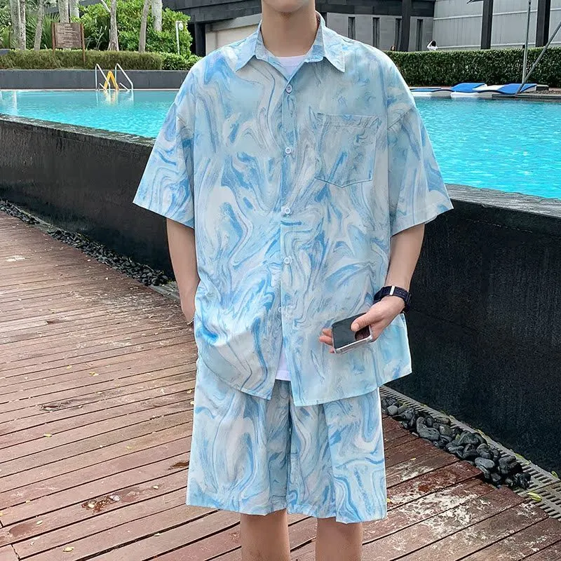Tie Dye Two Piece - Conjunto de Camisa Havaiana Tie Dye