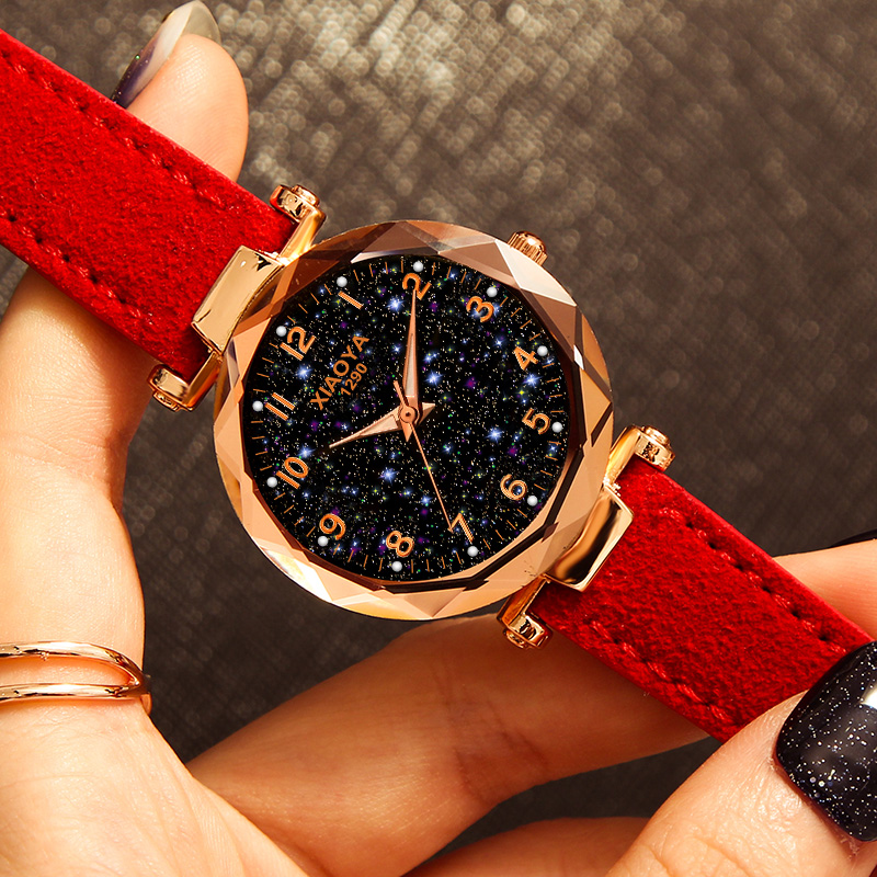 Women'S Fashion Digital Watch - Xiaoya relógios femininos personalidade romântico céu