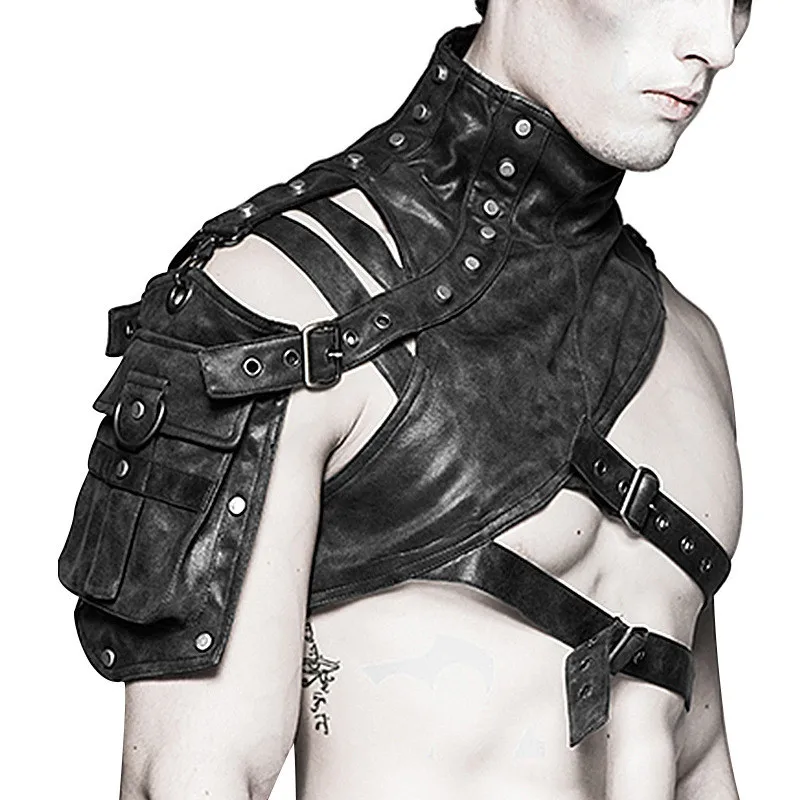 Women'S Fashion Leather Jacket - Armadura de couro medieval steampunk, colete