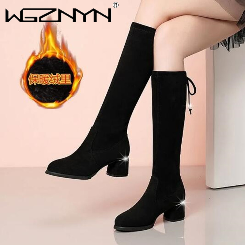 Women'S Fashion Winter 2025 - Mulheres outono inverno preto botas de