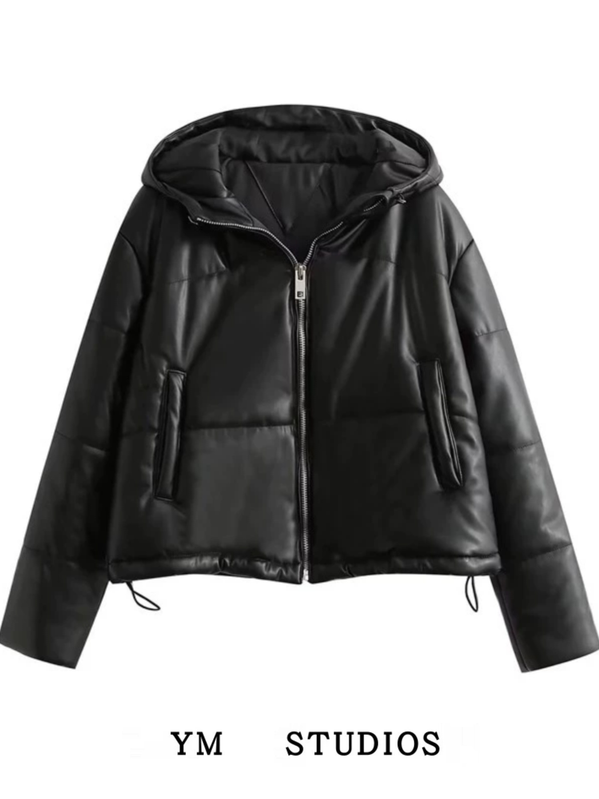 Women'S Fashion Leather Jacket - Jaqueta Feminina Casual de Couro PU