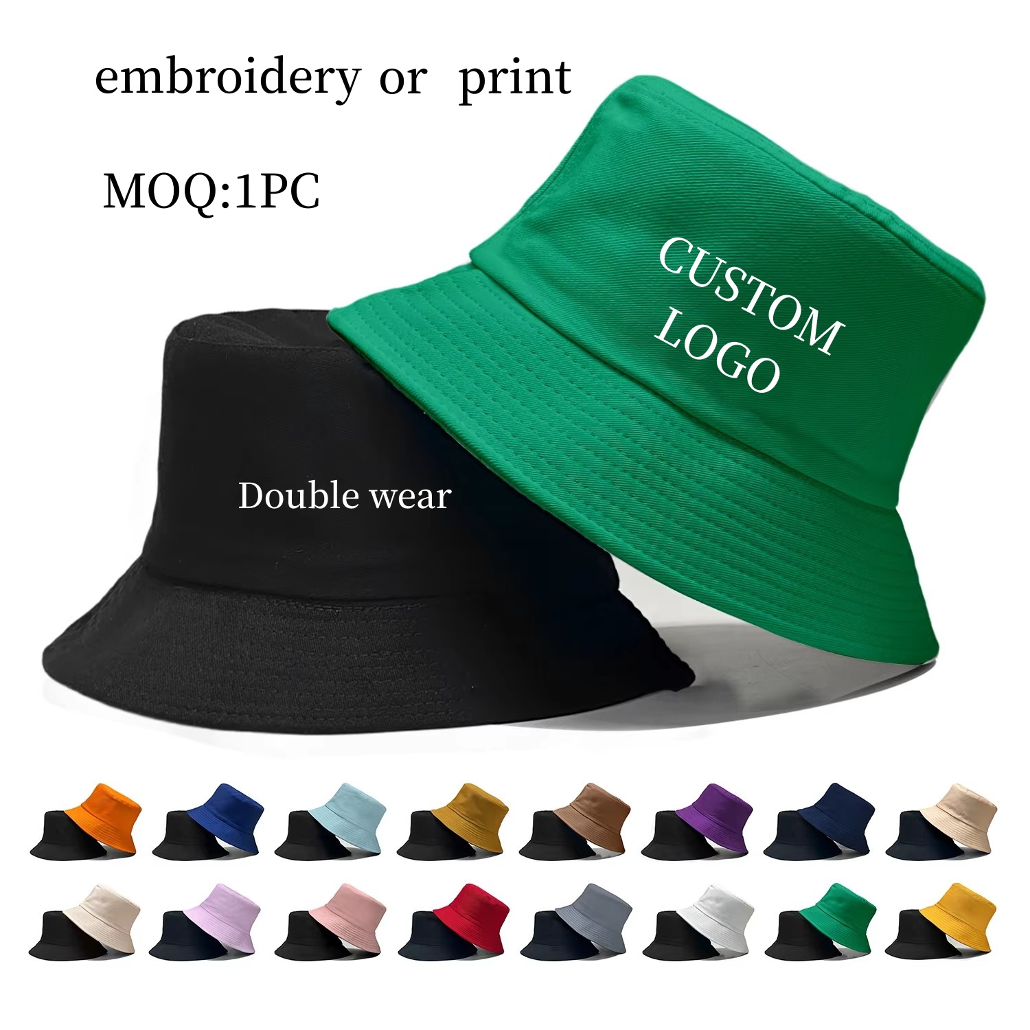 Bucket Hat Women - Boné de pescador dupla face com