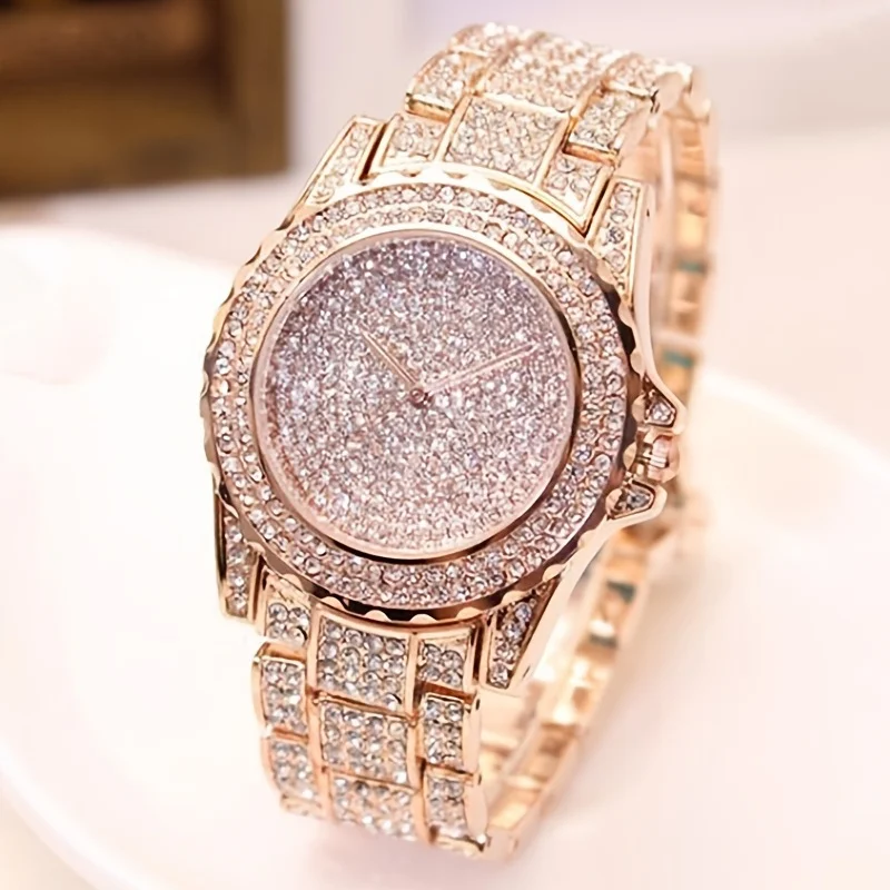 Women'S Fashion Digital Watch - Moda cristal completo aço feminino relógios