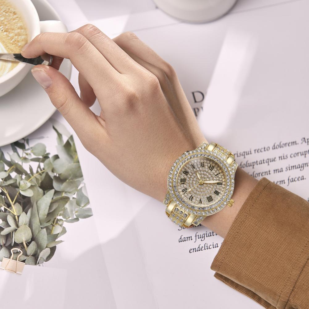 Women'S Fashion Digital Watch - 2 pçs/set feminino quart relógio strass