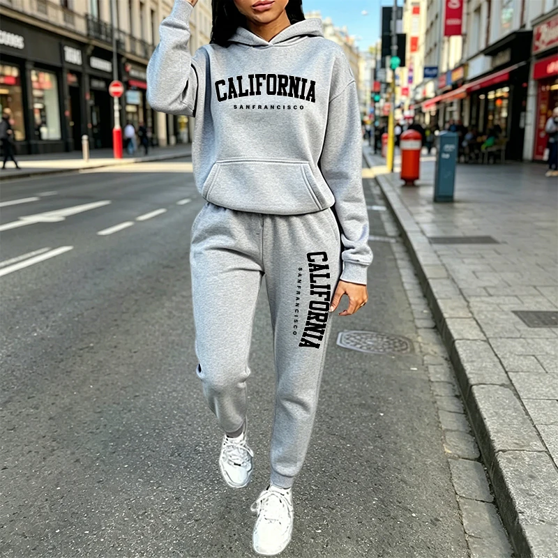 Women'S Fashion Sweatshirts - Conjunto de Moletom Casual Urbano com