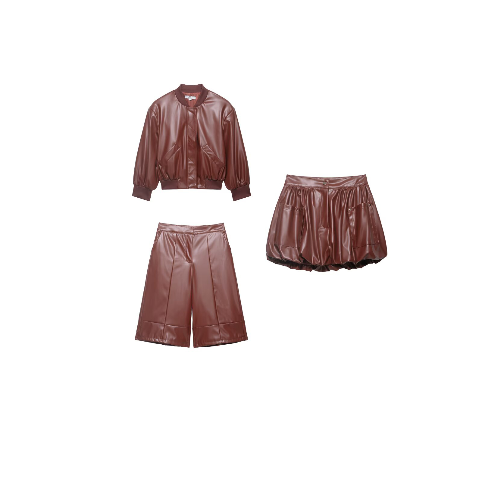 Women'S Fashion Leather Jacket - Novo conjunto feminino de jaqueta curta