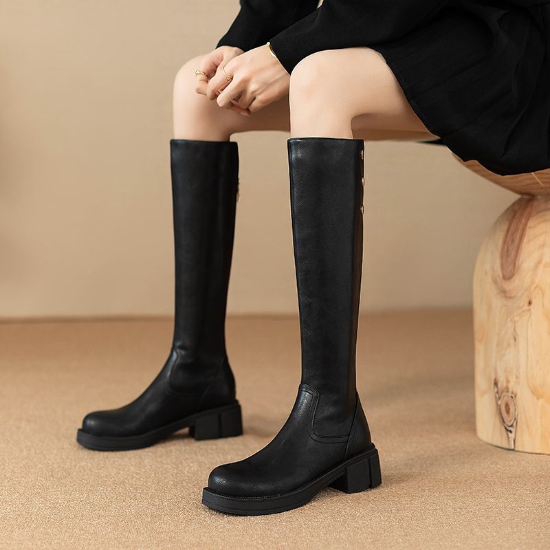 Women'S Fashion Winter 2025 - Outono inverno salto médio senhoras joelho