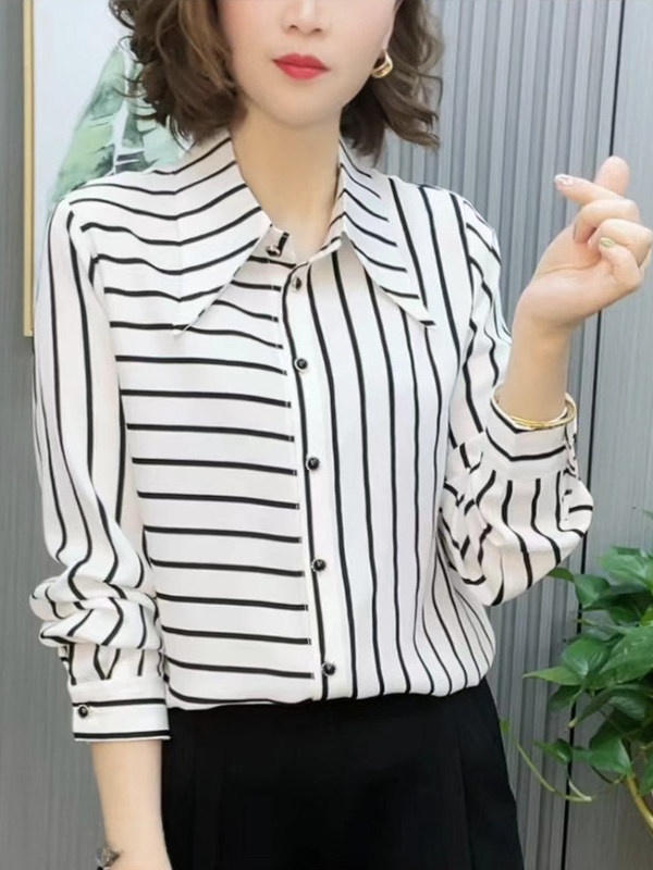 Camisa Casual Fina de Manga Lo - Women Fashion Over 60 avaliação e preço