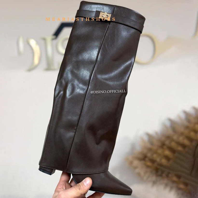 Botas femininas de salto gross - Women'S Fashion Winter 2025 avaliação e preço