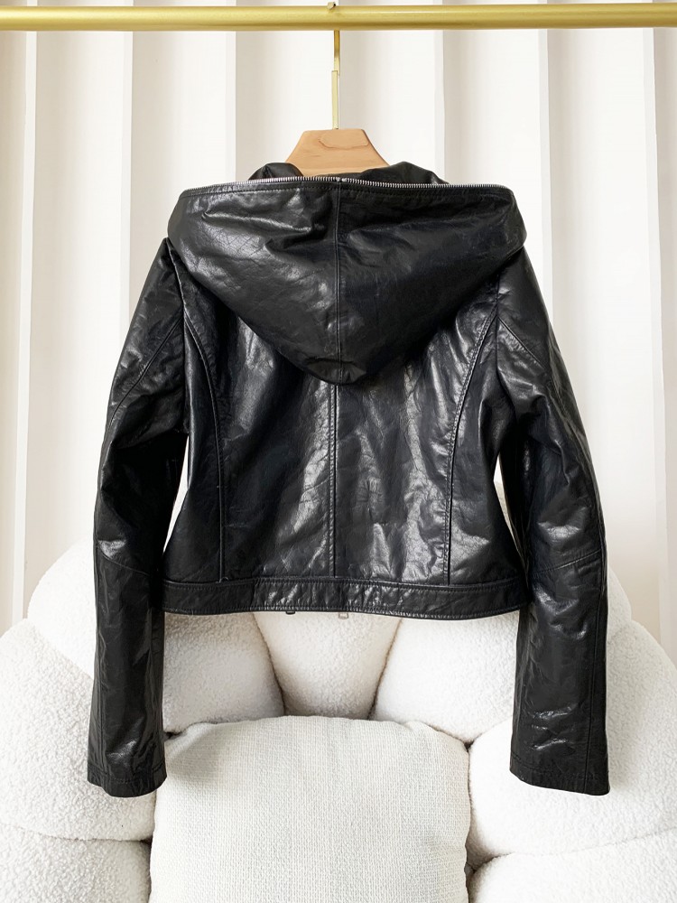 Jaqueta Feminina Casual de Cou - Women'S Fashion Leather Jacket avaliação e preço