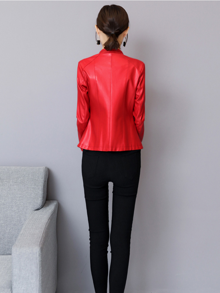 Novo Mulheres Jaqueta de couro - Women'S Fashion Leather Jacket avaliação e preço