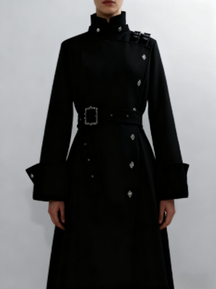 Casaco Longo de Lã Estilo Góti - Women'S Fashion Winter 2025 avaliação e preço