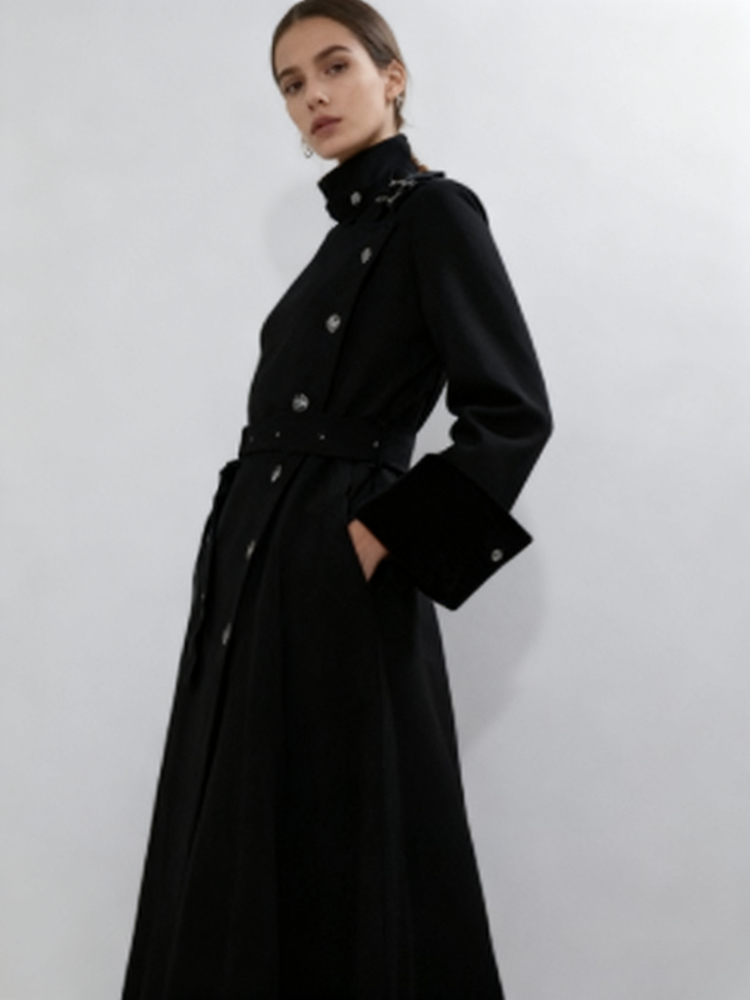 Casaco Longo de Lã Estilo Góti - Women'S Fashion Winter 2025 avaliação e preço