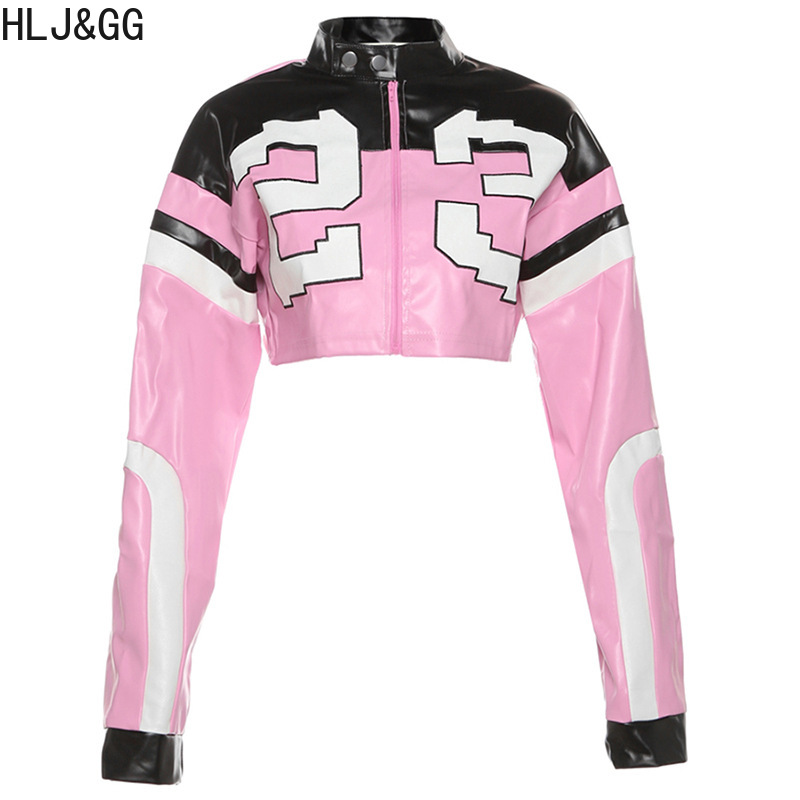 Hlj & gg moda y2k jaqueta de c - Women'S Fashion Leather Jacket avaliação e preço