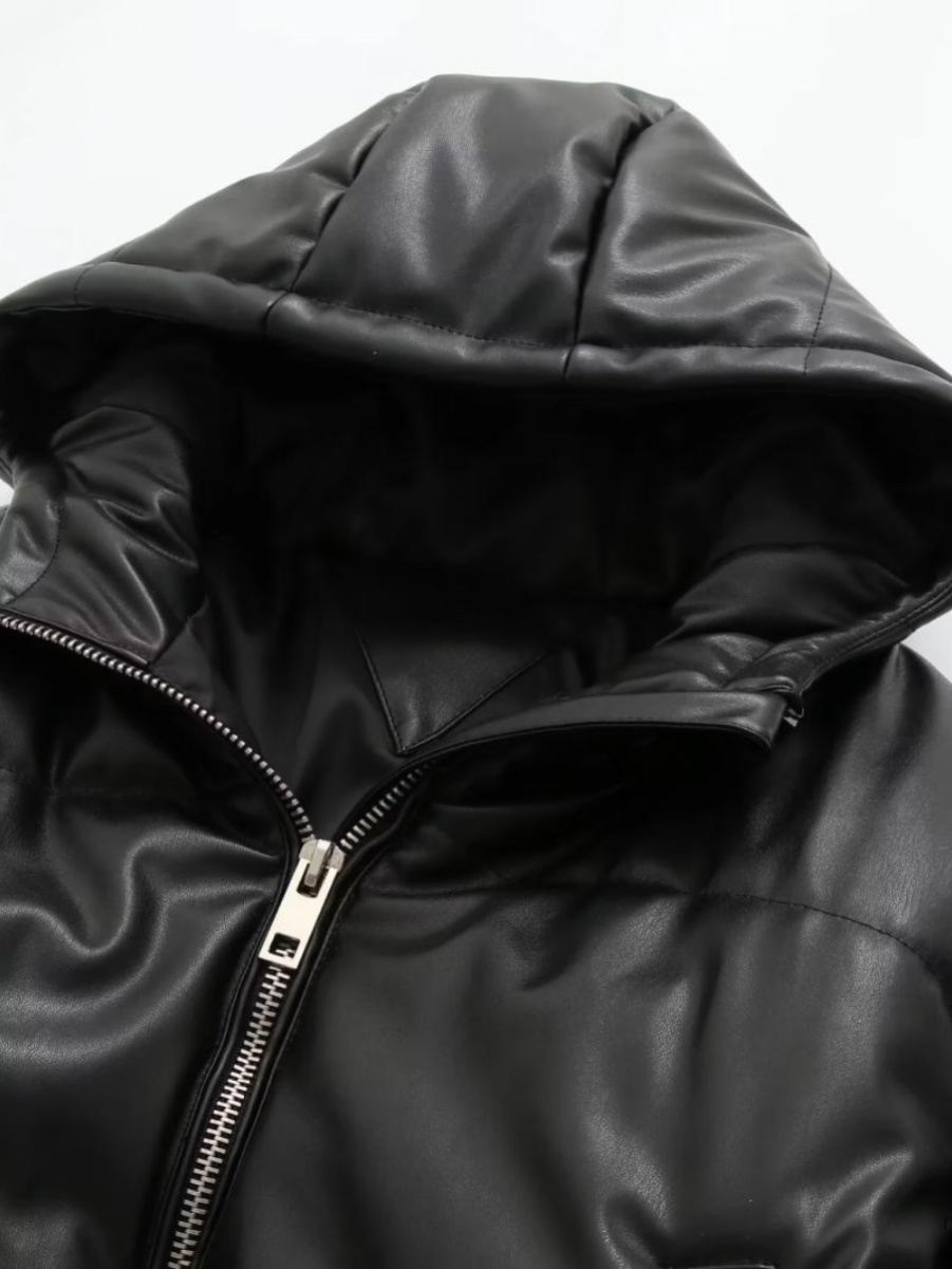Jaqueta Feminina Casual de Cou - Women'S Fashion Leather Jacket avaliação e preço