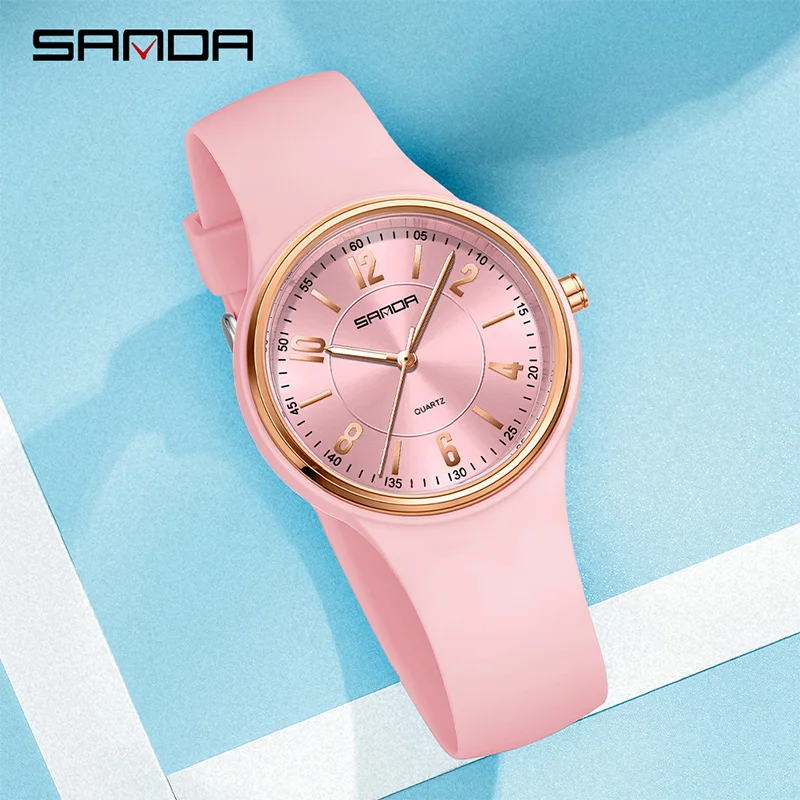 SANDA Moda Feminina Relógio de - Women'S Fashion Digital Watch avaliação e preço