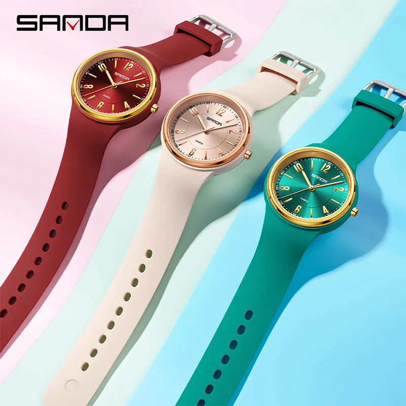 SANDA Moda Feminina Relógio de - Women'S Fashion Digital Watch avaliação e preço