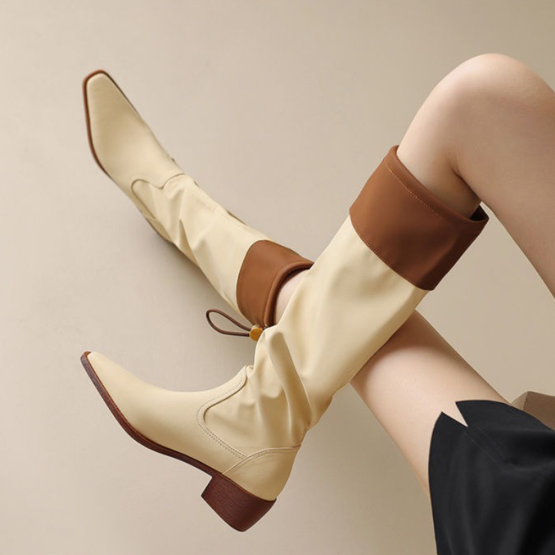 Damasco dedo do pé quadrado bo - Women'S Fashion Winter 2025 avaliação e preço