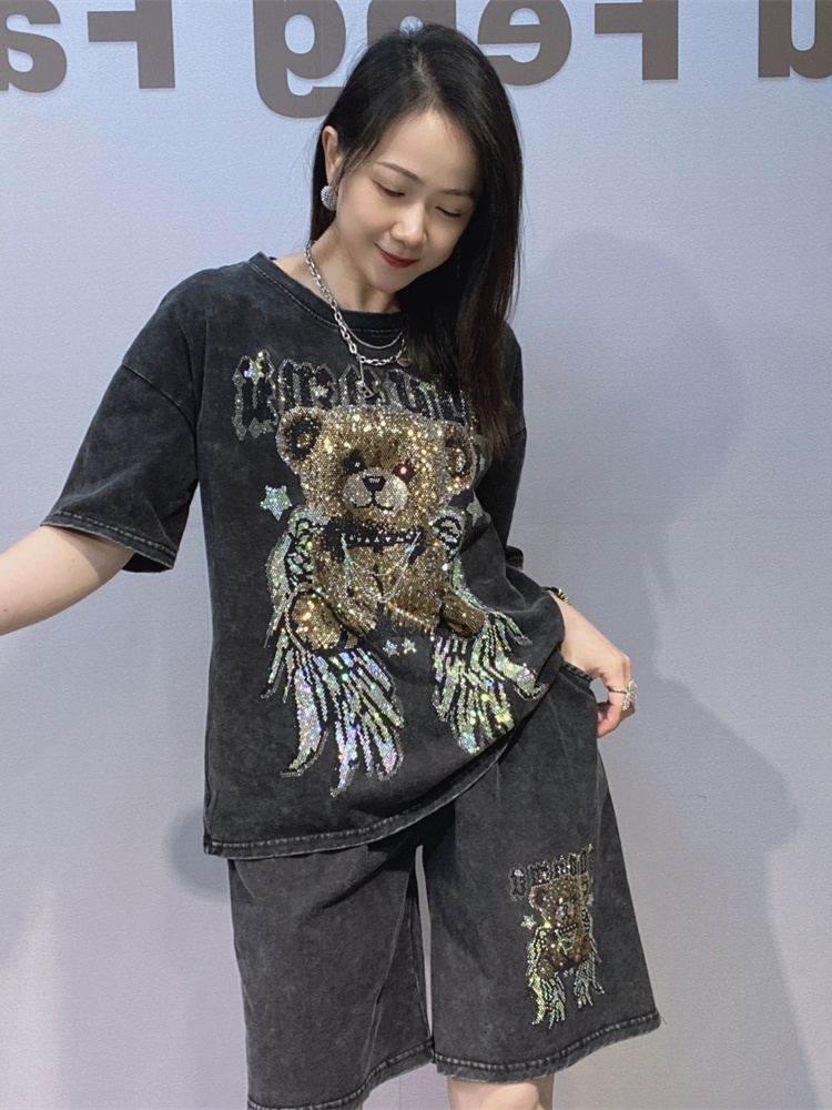Conjunto de T-Shirt Casual com - Tie Dye Two Piece avaliação e preço
