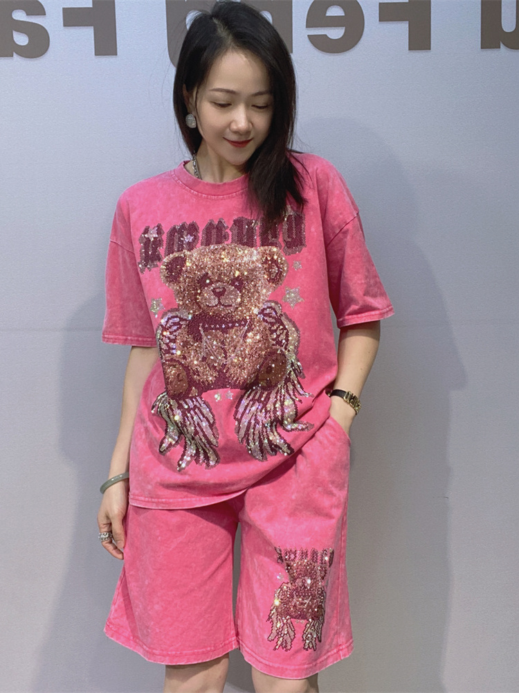 Conjunto de T-Shirt Casual com - Tie Dye Two Piece avaliação e preço