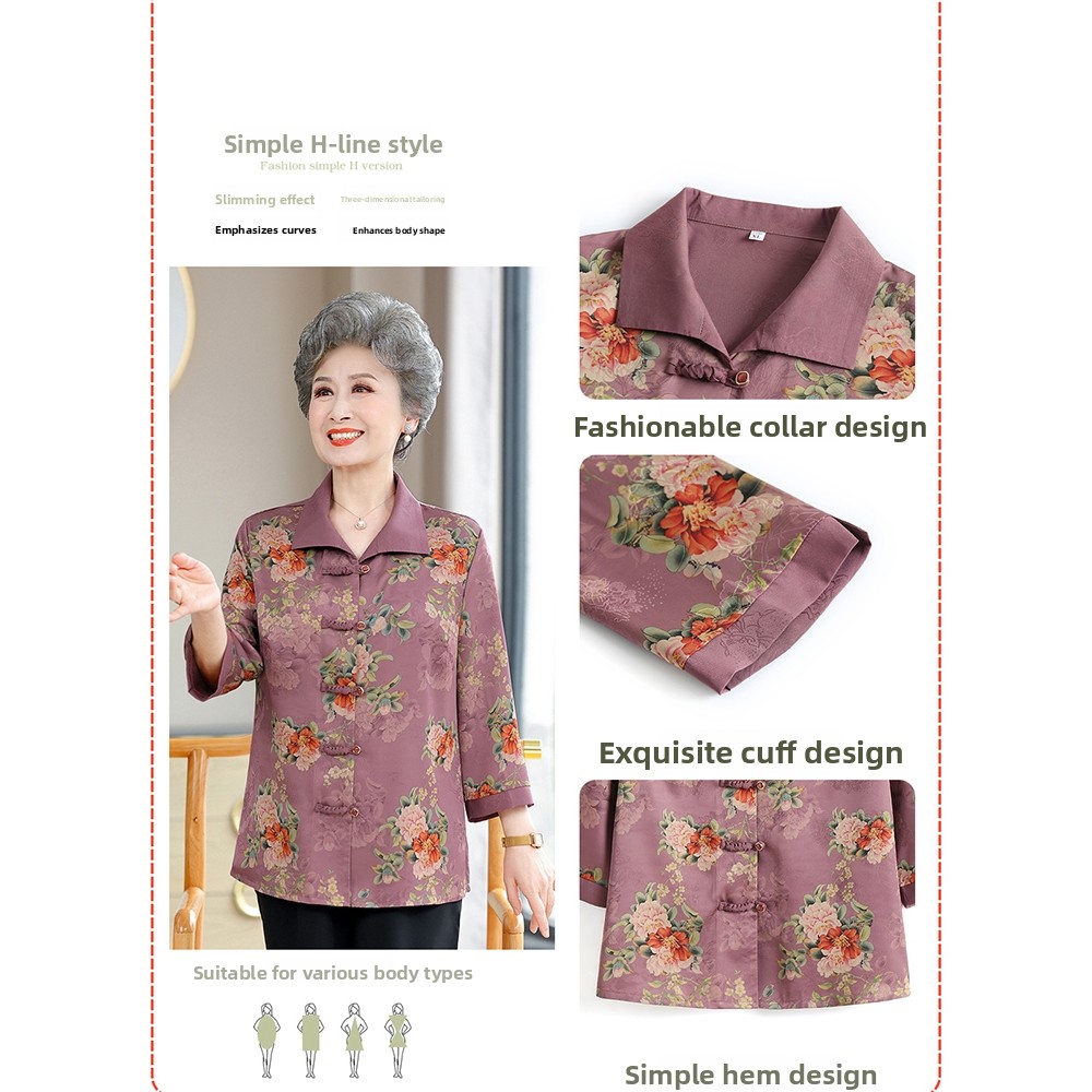 Camisa Elegante de Manga Três  - Women Fashion Over 60 avaliação e preço